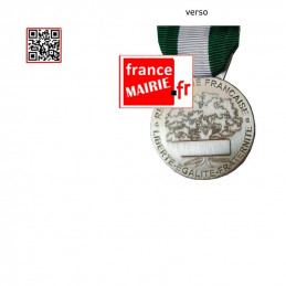 Madaille Communale Argent 20 ans d'ancienneté verso