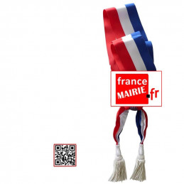 Echarpe tricolore 2 glands Argents pour Maire-Adjoint ou Conseiller Municipal