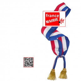 Echarpe tricolore 2 glands Or pour Maire