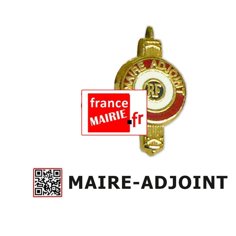 Insigne boutonnière sur pins pour Maire-Adjoint