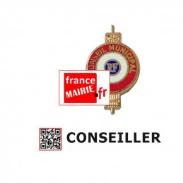 Insigne boutonnière sur pins pour Conseiller Municipal