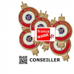 7 Insignes boutonnière sur pins pour Conseiller Municipal
