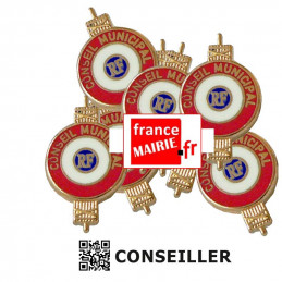 8 Insignes boutonnière sur pins pour Conseiller Municipal