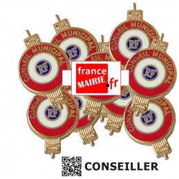 10 Insignes boutonnière sur pins pour Conseiller Municipal