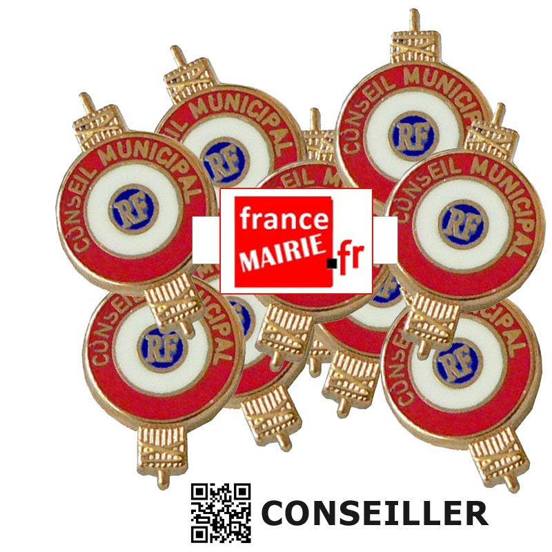 10 Insignes boutonnière sur pins pour Conseiller Municipal