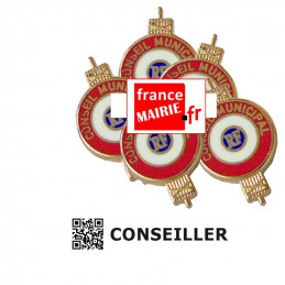 5 Insignes boutonnière sur pins pour Conseiller Municipal