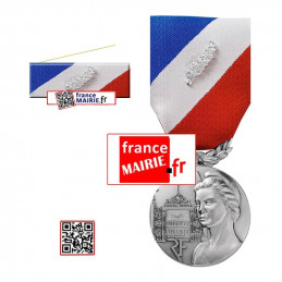 Médaille Sécurite Intérieure Argent Ordonnance avec barrette Agrafe en option