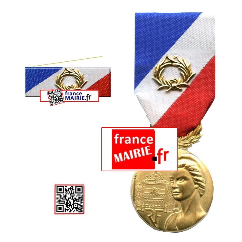 Médaille Sécurite Intérieure Or Ordonnance avec barrette Agrafe en option