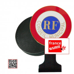 COCARDE DE VOITURE POUR CONSEIL MUNICIPAL - avec son cache